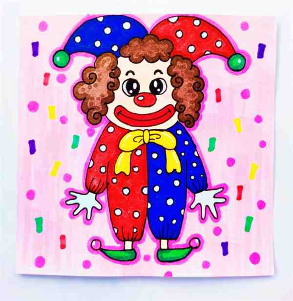 小丑15秒画简单画教程 小丑画简单又漂亮