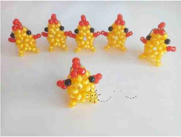 手工制作| 用珠子做小鸡教程图片大全