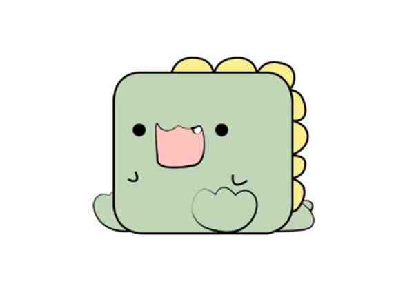 用几何图形画恐龙图片大全简单