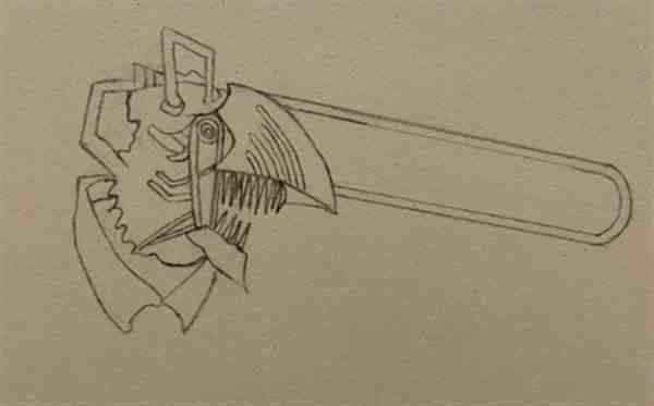 一步一步教我画电锯人图片大全