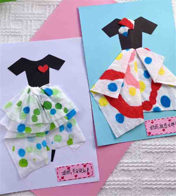 创意手工画: 三年级手工做衣服作品