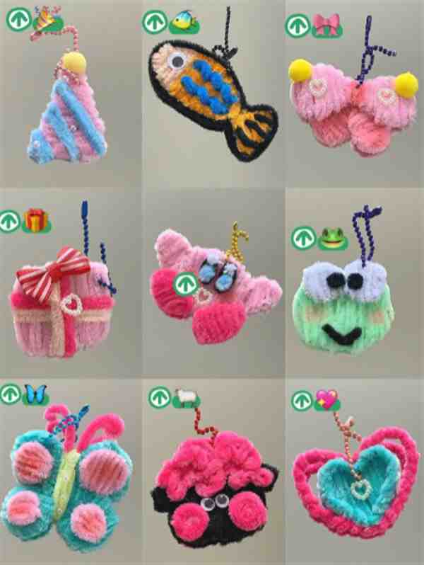 扭扭棒手工教程简单小挂件图片欣赏