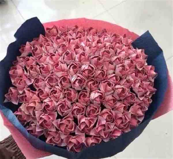 精选纸币玫瑰花图片大全欣赏