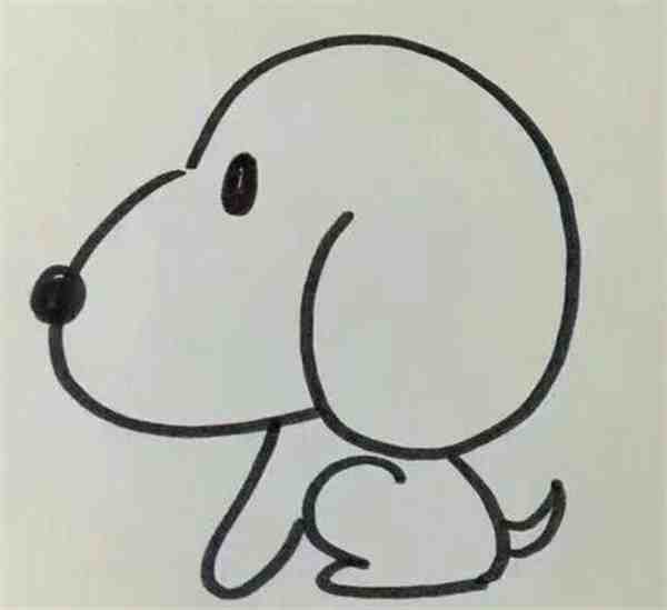 画一只可爱的小狗怎么画好看图片