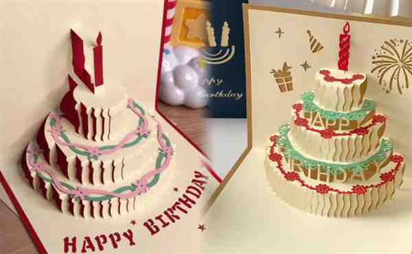 幼儿手工diy: 立体蛋糕卡片的制作方法简单