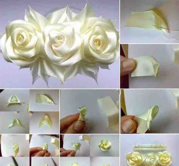 彩带手工花朵制作方法简单图片欣赏