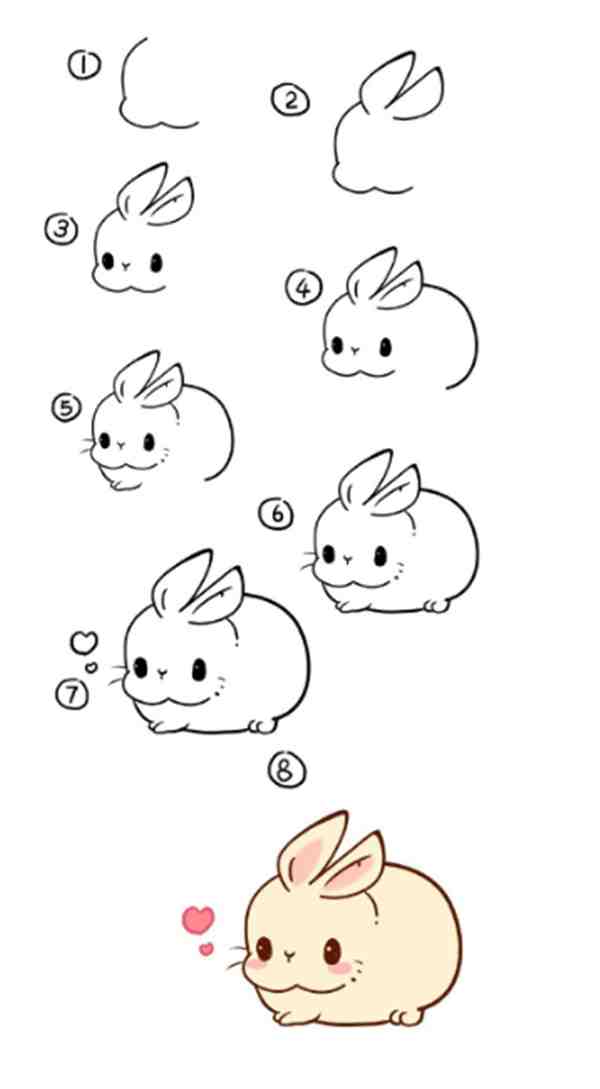 兔子最简单的画法可爱图片欣赏