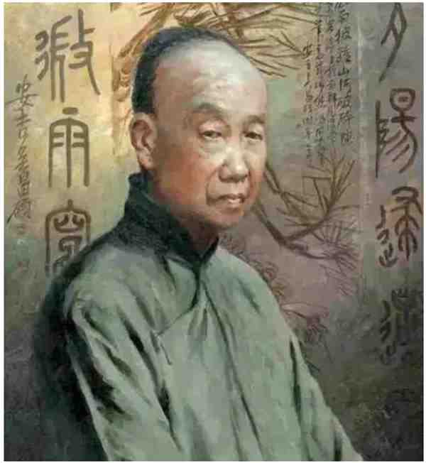 【后海派代表】吴昌硕写意画绣球图片欣赏