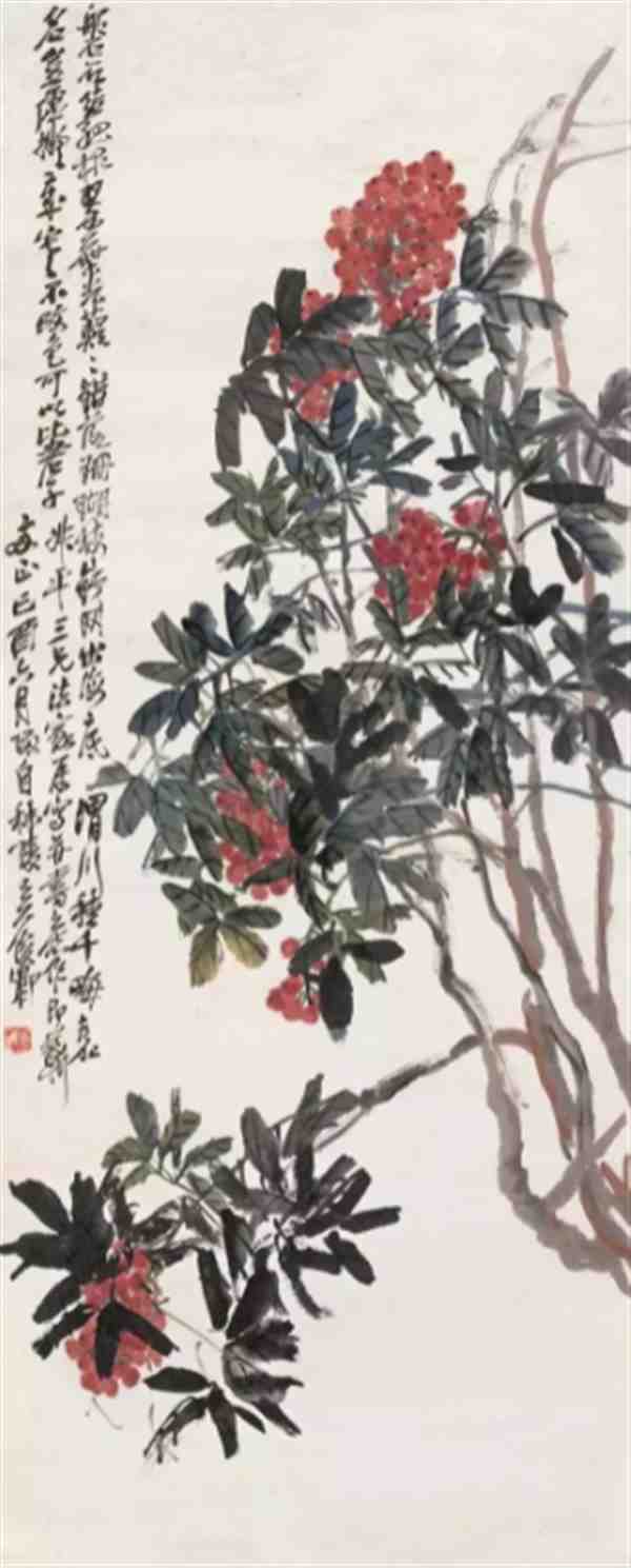 精选吴昌硕写意画鸟图片大全欣赏
