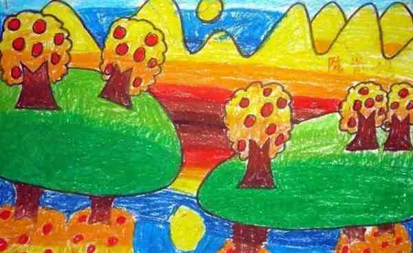 一幅秋天的风景画简单又漂亮图片欣赏