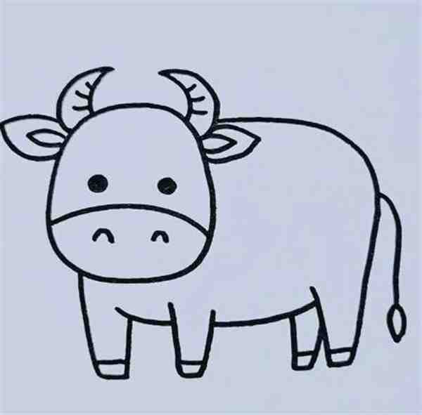怎么画一只简单的牛图片大全欣赏