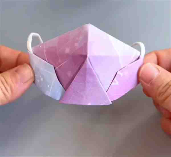 幼儿手工: 折纸古风小饰品口罩怎么折