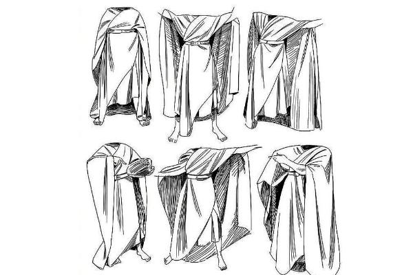 如何画衣服的皱褶，沿着布料的立体感去绘画、线条的弯曲方向需统一