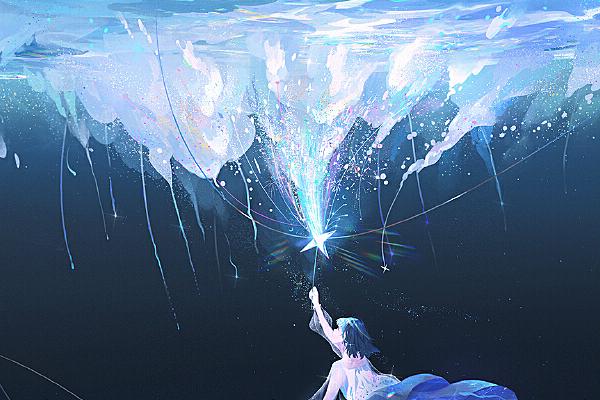 怎么画场景插画中的晶石元素，可以先找相关参考图再画线稿