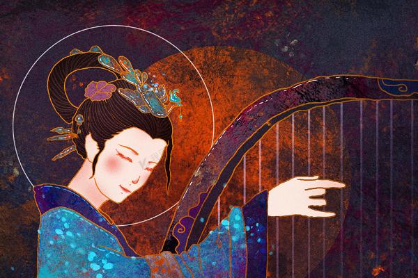 插画的藏色是什么，类似水彩的晕染效果