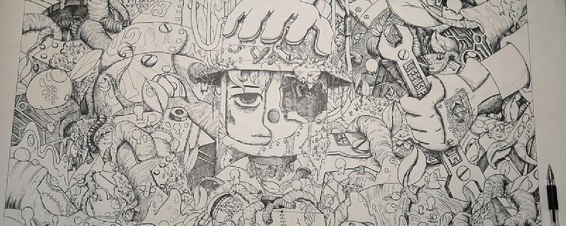 插画怎么打黑白稿，首先需要确定主题和构图