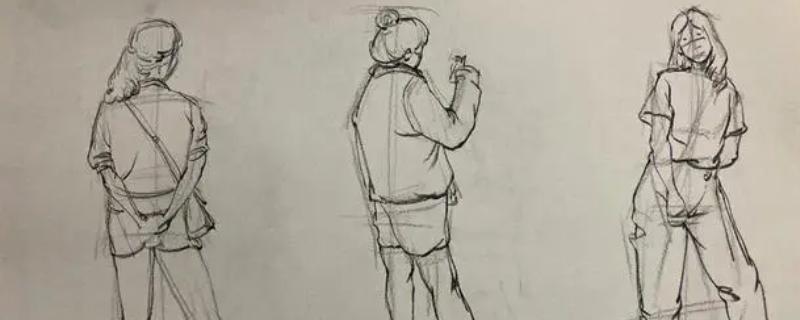 新手自学速写的方法，经过临摹练习再把技巧运用至实际绘画中